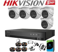 HIKVISION 5MP CCTV CAMERA SYSTEM DVR 4CH 8CH AUDIO IN MIC NIGHT VISION Full KIT