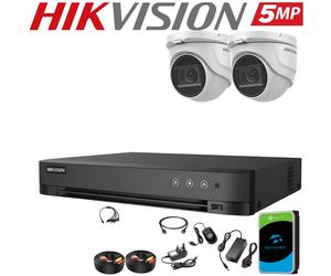 HIKVISION 5MP CCTV CAMERA SYSTEM DVR 4CH 8CH AUDIO IN MIC NIGHT VISION Full KIT