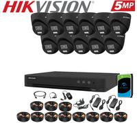 HIKVISION 5MP COLORVU 3K CCTV HD DVR BUILT-IN MIC SYSTEM KIT WITH AUDIO CAMERA