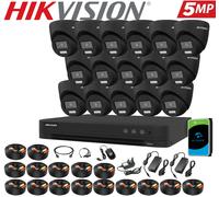 HIKVISION 5MP COLORVU 3K CCTV HD DVR BUILT-IN MIC SYSTEM KIT WITH AUDIO CAMERA