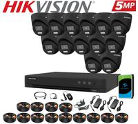 HIKVISION 5MP COLORVU AUDIO MIC CCTV SECURITY OUTDOOR INDOOR CAMERA SYSTEM KIT