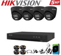 HIKVISION 5MP COLORVU AUDIO MIC CCTV SECURITY OUTDOOR INDOOR CAMERA SYSTEM KIT