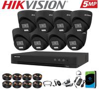 HIKVISION 5MP COLORVU AUDIO MIC CCTV SECURITY OUTDOOR INDOOR CAMERA SYSTEM KIT
