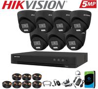 HIKVISION 5MP COLORVU AUDIO MIC CCTV SECURITY OUTDOOR INDOOR CAMERA SYSTEM KIT