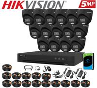 HIKVISION 5MP COLORVU AUDIO MIC CCTV SECURITY OUTDOOR INDOOR CAMERA SYSTEM KIT
