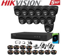 HIKVISION 5MP COLORVU AUDIO MIC CCTV SECURITY OUTDOOR INDOOR CAMERA SYSTEM KIT