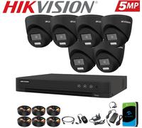 HIKVISION 5MP COLORVU AUDIO MIC CCTV SECURITY OUTDOOR INDOOR CAMERA SYSTEM KIT