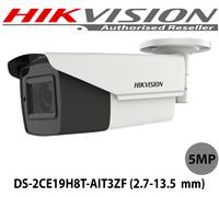 Hikvision - Hikvision 5MP 4in1-IR 80M Ultra-Low Light Bullet Camera - DS-2CE19H8T-AIT3ZF