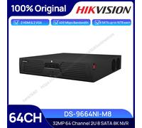 Hikvision 64CH 8K NVR DS-9664NI-M8 32MP 400Mbps 8SATA Dual 4K NVR RAID HDMI ANPR