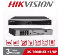 Hikvision 8 CHANNEL POE NVR 4K 12MP DS-7608NXI-K1/8P Acusense 8 Channel IP NVR