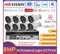 Hikvision 8CH 4K CCTV System Kit 8MP Hybrid Light ColorVu 3.0 POE Bullet Camera