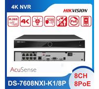 Hikvision 8CH 8POE K Series AcuSense 4K Network Video Recorder DS-7608NXI-K1/8P