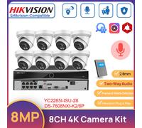 Hikvision 8CH AcuSense 4K NVR 8MP IR MIC Home Security Camera System kit 2.8mm