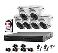 HIKVISION 8CH CCTV KIT DVR 1080P & 6X 2.0MP FULL HD 1080P WHITE DOME CCTV CAMERAS IR 20M NIGHT VISION REMOTE VIEW EASY P2P SECURITY CAMERA SYSTEM (3TB HDD PRE-INSTALLED)