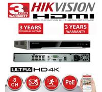 HIKVISION 8CH IP PoE NVR 4K 8MP Network Video Recorder DS-7608NXI-K2/8P CCTV