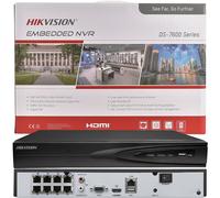 Hikvision 8CH NVR System DS-7608NI-Q1/8P Dome 4MP POE Camera MIC DS-2CD2143G2-IU