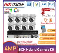 Hikvision 8CH Secuerity System Kit 4MP Hybrid Light AcuSense Camera 2-Way Audio