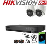 HIKVISION 8MP 4K CCTV System 4CH 8CH DVR AcuSense EXIR 60M Security Camera Kit