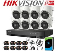 HIKVISION 8MP 4K CCTV System 4CH 8CH DVR AcuSense EXIR 60M Security Camera Kit