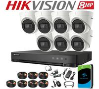 HIKVISION 8MP 4K CCTV System DVR AcuSense EXIR 60M Security Camera Kit Bundle