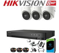 HIKVISION 8MP 4K CCTV System DVR AcuSense EXIR 60M Security Camera Kit Bundle