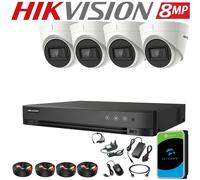 HIKVISION 8MP 4K CCTV System DVR AcuSense EXIR 60M Security Camera Kit Bundle