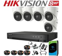 HIKVISION 8MP 4K CCTV System DVR AcuSense EXIR 60M Security Camera Kit Bundle