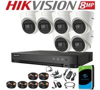 HIKVISION 8MP 4K CCTV System DVR AcuSense EXIR 60M Security Camera Kit Bundle
