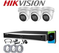 Hikvision 8MP 4K CCTV System NVR Kit PoE Outdoor DarkFighter Turret IP67 WDR