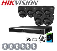 HIKVISION 8MP 4K IP POE NVR SMART LIGHT COLORVU 2-WAY AUDIO OUTDOOR CCTV KIT
