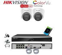 HIKVISION 8MP 4K NVR CCT 5MP/3K COLORVU IP POE OUTDOOR AUDIO CAMERA SYSTEM KIT