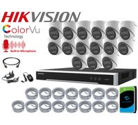 Hikvision 8MP 4K NVR CCTV System POE IP Camera Hybrid Light ColorVu MIC Speaker