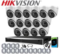 HIKVISION 8MP 4K NVR POE CCTV 5MP IP ColorVu Camera Security System 2-Way Audio