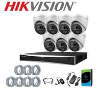 HIKVISION 8MP 4K NVR POE CCTV 5MP IP ColorVu Camera Security System 2-Way Audio