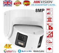Hikvision 8MP 4K Panoramic Full-Color 2-Way Audio IP Camera DS-2CD2387G2P-LSU/SL