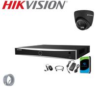 Hikvision 8MP 4K PoE Camera ColorVu Night Vision 2-Way Audio AI NVR CCTV System