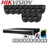 Hikvision 8MP 4K PoE Camera ColorVu Night Vision 2-Way Audio AI NVR CCTV System