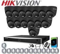 Hikvision 8MP 4K PoE Camera ColorVu Night Vision 2-Way Audio AI NVR CCTV System