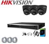 Hikvision 8MP 4K PoE Camera ColorVu Night Vision 2-Way Audio AI NVR CCTV System