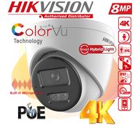 Hikvision 8MP 4K PoE CCTV Turret Camera DS-2CD1383G2-LIU ColorVu Mic IP67 WDR