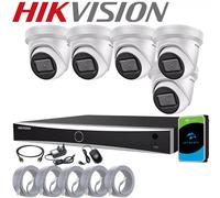 HIKVISION 8MP 4K UHD CCTV SYSTEM POE 4CH 8CH CHANNEL NVR DARKFIGHTER CAMERA KIT