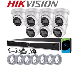 HIKVISION 8MP 4K UHD CCTV SYSTEM POE 4CH 8CH CHANNEL NVR DARKFIGHTER CAMERA KIT