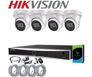HIKVISION 8MP 4K UHD CCTV SYSTEM POE 4CH 8CH CHANNEL NVR DARKFIGHTER CAMERA KIT