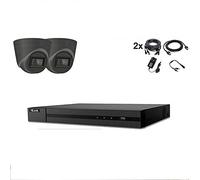 HIKVISION 8MP CCTV 4K UHD DVR 8CH SYSTEM OUTDOOR 2X VIVID HD CAMERAS SECURITY KIT UK (1TB HDD, GREY)