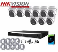Hikvision 8MP ColorVu 4K PoE CCTV System AI NVR IP Cameras Two-Way Audio Kit