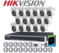 HIKVISION 8MP IP POE Night Vision 4K CCTV CAMERA DarkFighter SYSTEM Full Kit UK
