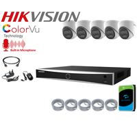 Hikvision 8MP POE IP Camera Audio in CCTV Security 4K System Smart Light ColorVu