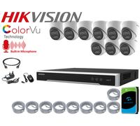Hikvision 8MP POE IP Camera Audio in CCTV Security 4K System Smart Light ColorVu