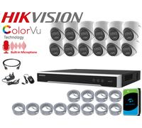 Hikvision 8MP POE IP Camera Audio in CCTV Security 4K System Smart Light ColorVu
