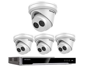 HIKVISION 8MP SYSTEM 4CH CHANNEL NVR 4K UHD IP POE 8 MP MEGAPIXEL CCTV 4X 2.8MM TURRET CAMERA DIGITAL NETWORK KIT OUTDOOR NIGHT VISION NO HDD